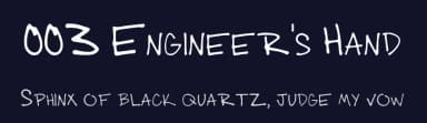 003 Engineer's Hand by Jane Bond — Script Handwritten Font — thumbnail 2