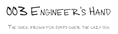 003 Engineer's Hand by Jane Bond — Script Handwritten Font — thumbnail 1