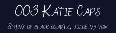 003 Katie Caps by Jane Bond — Script Handwritten Font — thumbnail 2