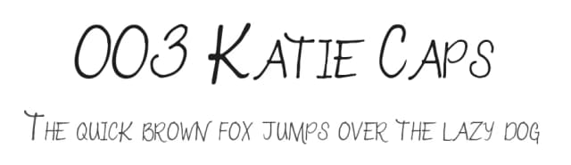 003 Katie Caps by Jane Bond — Script Handwritten Font