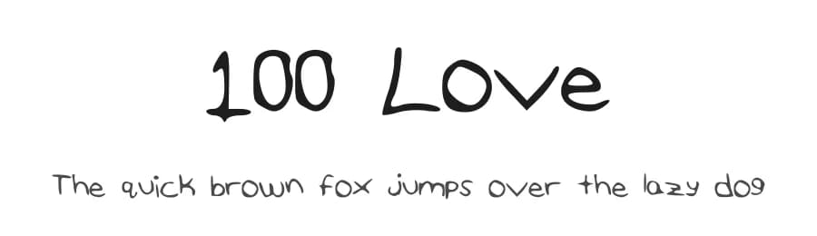 100 Love by Annie Cresta — Script Handwritten Font