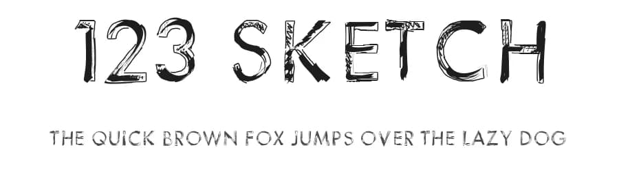 123 Sketch by Olivier Mordefroid — Script Handwritten Font