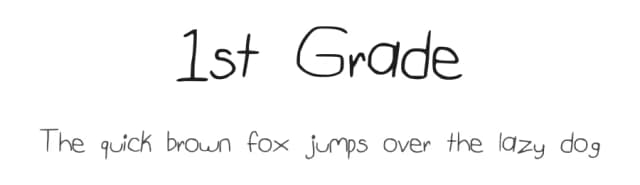 1st Grade by Adena Arviso — Script Handwritten Font