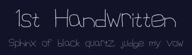 1st Handwritten by Rab1d Rabb1t — Script Handwritten Font — thumbnail 2