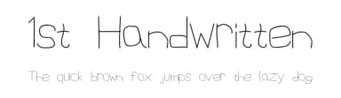 1st Handwritten by Rab1d Rabb1t — Script Handwritten Font — thumbnail 1