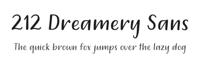 212 Dreamery Sans by 212 fonts — Script Handwritten Font