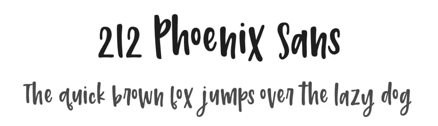212 Phoenix Sans by 212 fonts — Script Handwritten Font