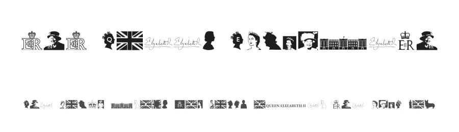 212 Queen Elizabeth by 212 fonts — Dingbats Font
