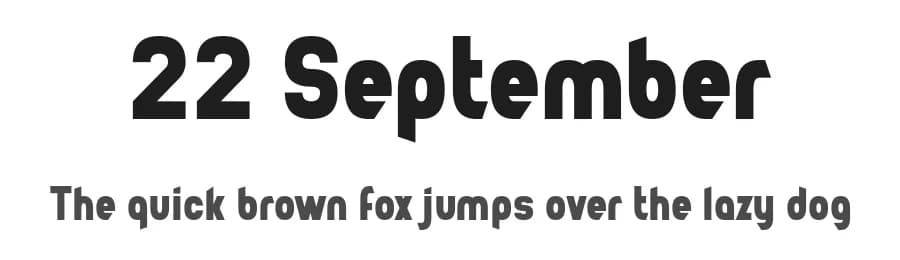 22 September by Chequered Ink — Sans Serif Font