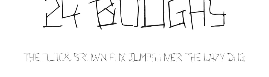 24 Boughs by Poemhaiku — Script Handwritten Font