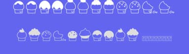 32 cupcakes by MeCreativa — Dingbats Font — thumbnail 3