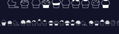 32 cupcakes by MeCreativa — Dingbats Font — thumbnail 2