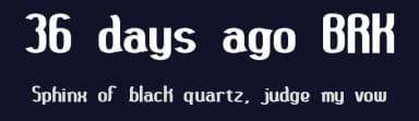 36 days ago BRK by Ænigma — Sans Serif Font — thumbnail 2