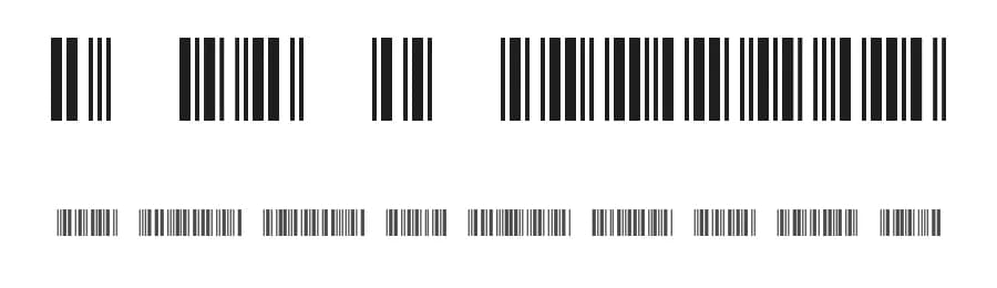 3 of 9 Barcode by Paul André LeBlanc — Dingbats Font