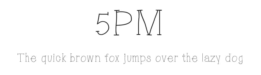 5PM by Tami Vu — Script Handwritten Font