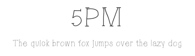5PM by Tami Vu — Script Handwritten Font
