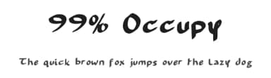 99% Occupy by Fontarium a division of SWMCA Brands & Holding LLC. — Script Handwritten Font — thumbnail 1