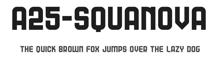 A25-Squanova by Angoes25 — Sans Serif Font
