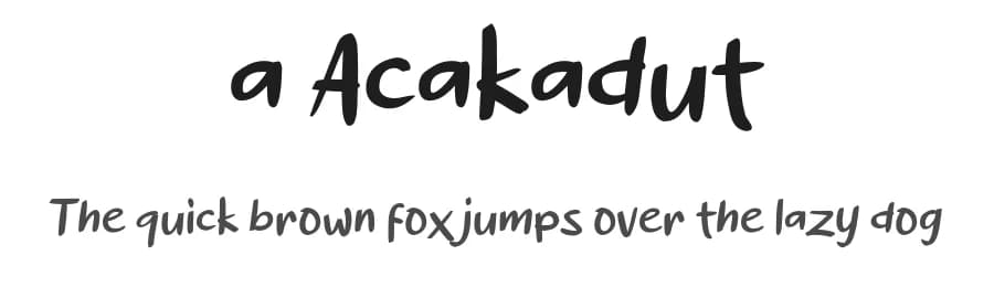 a Acakadut by wepfont.com — Script Handwritten Font