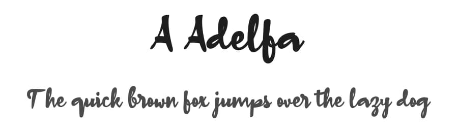 A Adelfa by wepfont.com — Script Handwritten Font