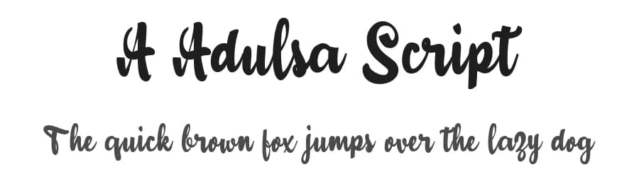 A Adulsa Script by wepfont.com — Script Handwritten Font