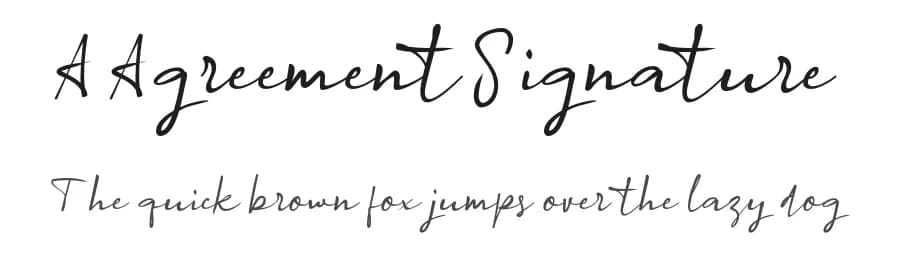 A Agreement Signature by wepfont.com — Script Handwritten Font