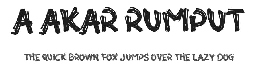 A Akar Rumput by wepfont.com — Script Handwritten Font