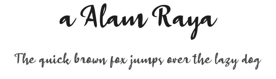 a Alam Raya by wepfont.com — Script Handwritten Font