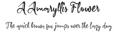 A Amaryllis Flower by wepfont.com — Script Handwritten Font — thumbnail 1