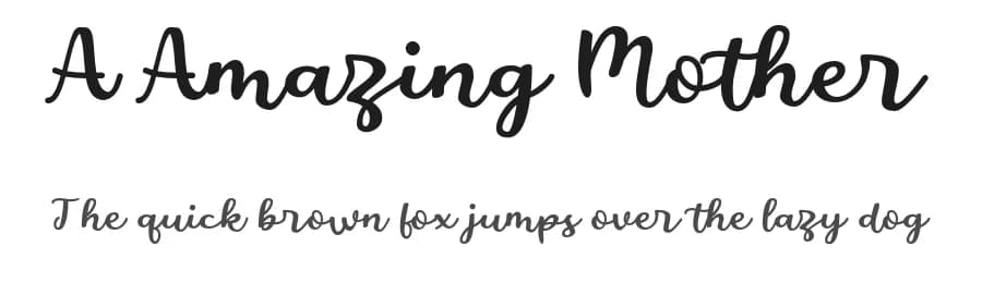 A Amazing Mother by wepfont.com — Script Handwritten Font