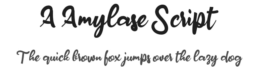 A Amylase Script by wepfont.com — Script Handwritten Font