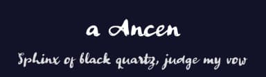 a Ancen by wepfont.com — Script Handwritten Font — thumbnail 2