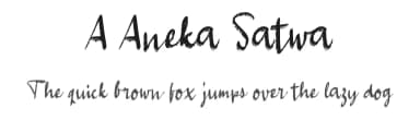 A Aneka Satwa by wepfont.com — Script Handwritten Font — thumbnail 1
