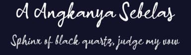A Angkanya Sebelas by wepfont.com — Script Handwritten Font — thumbnail 2