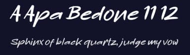 A Apa Bedone 11 12 by wepfont.com — Script Handwritten Font — thumbnail 2