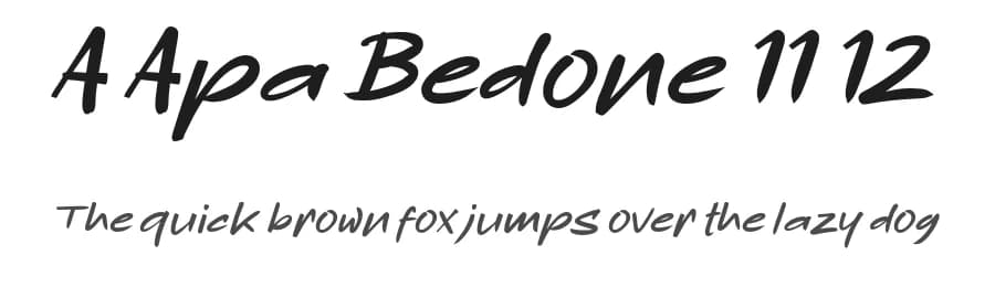 A Apa Bedone 11 12 by wepfont.com — Script Handwritten Font