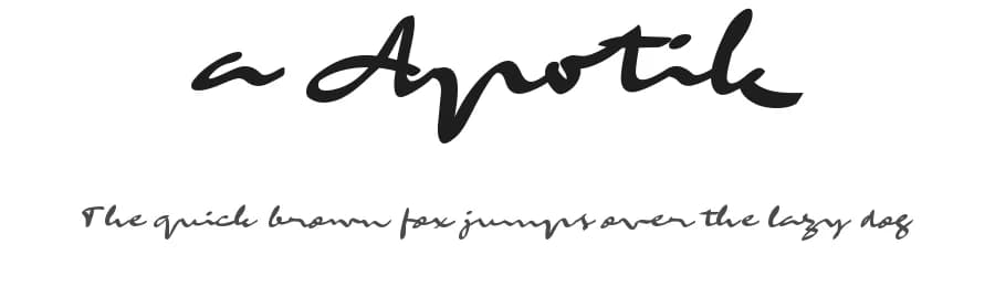 a Apotik by wepfont.com — Script Handwritten Font