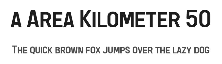 a Area Kilometer 50 by wepfont.com — Sans Serif Font