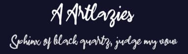 A Artlazies by wepfont.com — Script Handwritten Font — thumbnail 2