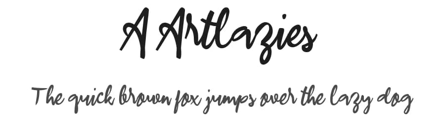 A Artlazies by wepfont.com — Script Handwritten Font