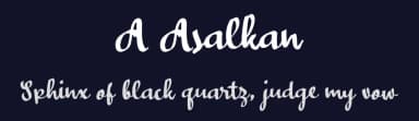 A Asalkan by wepfont.com — Script Handwritten Font — thumbnail 2