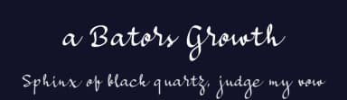 a Bators Growth by wepfont.com — Script Handwritten Font — thumbnail 2