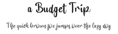 a Budget Trip by wepfont.com — Script Handwritten Font — thumbnail 1