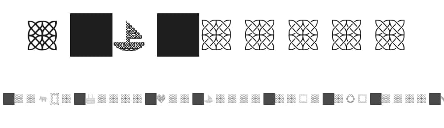 A-J Knots by g14296 — Dingbats Font