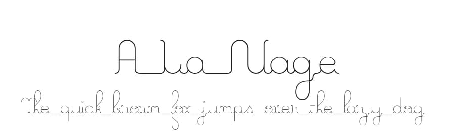 A La Nage by swimmingpoulp — Script Handwritten Font