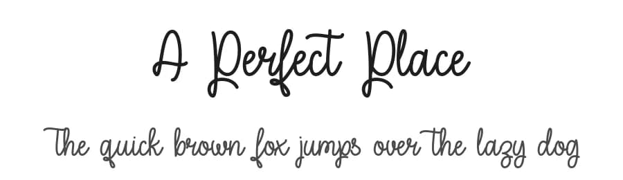 A Perfect Place by Misti's Fonts — Script Handwritten Font