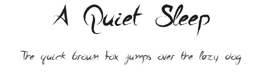 A Quiet Sleep by John Gauthier — Script Handwritten Font — preview 1