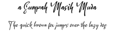a Sumpah Masih Muda by wepfont.com — Script Handwritten Font — thumbnail 1