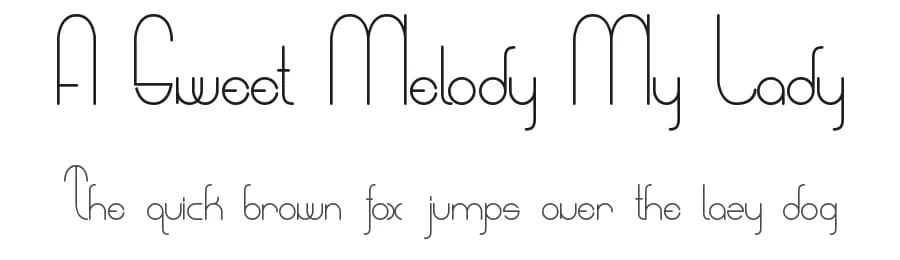 A Sweet Melody My Lady by Maelle.K | Thomas Boucherie — Sans Serif Font