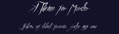 A Theme for Murder by Christopher Hansen — Script Handwritten Font — thumbnail 2